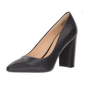 *NINE WEST Women's Astoria 9x9 Pump, Black Leather, 9